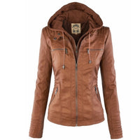 Cassia | Motorcycle Style Jacket with Removable Hood