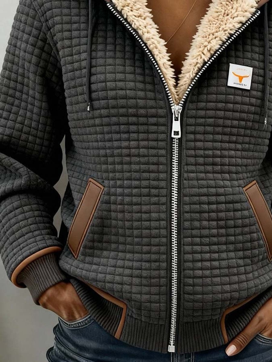Sandra | Quilted Zip-Up Hooded Jacket – Wells & Rose